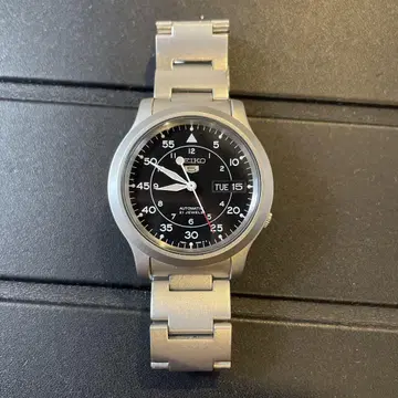 SEIKO 5 자동 와인딩 손목시계 블랙
