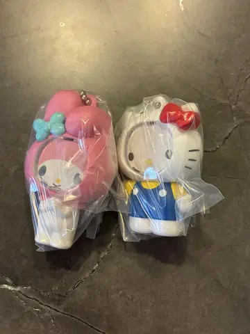 헬로키티 마이멜로디 사진 프레임 마스코트 2개 세트