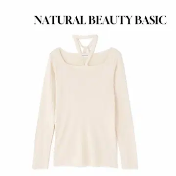 새상품 NATURAL BEAUTY BASIC 니트 홀터넥 M