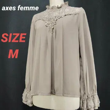 axes femme 엑시즈팜 블라우스 레이스 레이스업 프릴