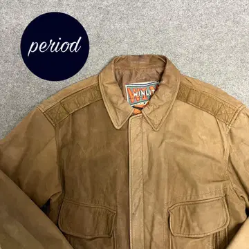 P2493 vintage winlit A-2 가죽 자켓 숏 기장