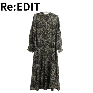Re:EDIT 플라워 프린트 롱 드레스 외출 페미닌 가을
