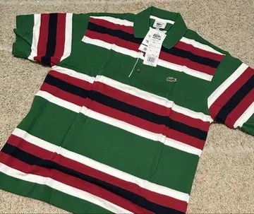 LACOSTE 스트라이프 피케 셔츠 사이즈 5(LL)