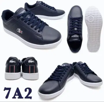 [ 새상품급 ] LACOSTE 라코스테 트리코롤 스니커즈 네이비