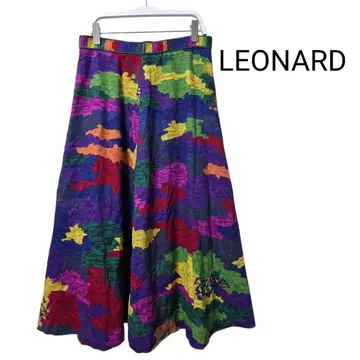LEONARD 멀티 컬러 플레어 스커트