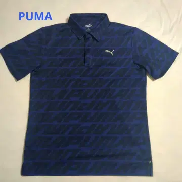 PUMA 네이비 패턴 골프 셔츠 ASIA