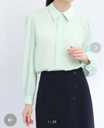 택 포함 미사용 리플렉트 블라우스 리본 포함