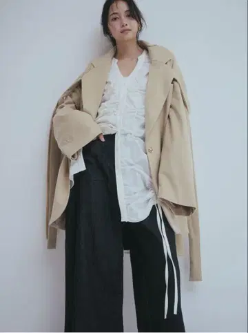 andequal back slit curve denim pants