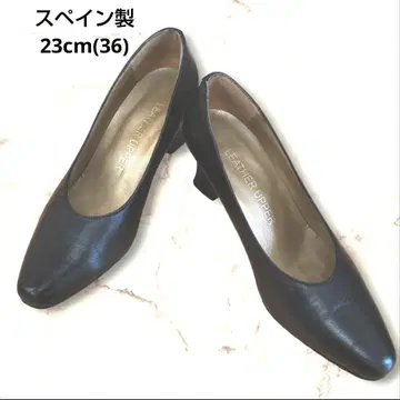 블랙 플레인 펌프스 포멀 스페인산 23cm 36