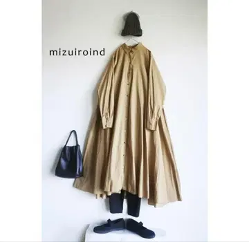 mizuiroind / 미즈이로 인드 셔츠 플레어 원피스