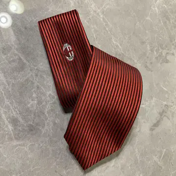 [ 레어 / 미사용 새상품 ] A.C. Milan 스트라이프 넥타이 빨검