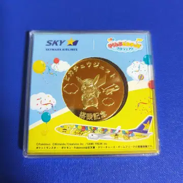 피카츄 제트 탑승 기념 메달