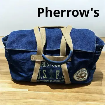 Pherrow's 페로우즈 데님 백 보스턴 백