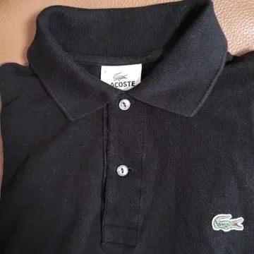 LACOSTE 블랙 피케 셔츠 사이즈 2