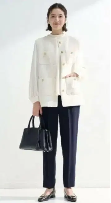 그린 라벨 릴랙싱 프린지 넥 베스트