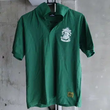 [ Subciety ] 서브사이티 스컬 프린트 피케 셔츠 그린