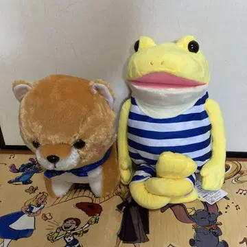 개구리와 강아지 봉제 인형