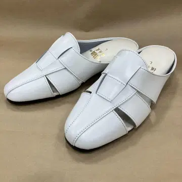 AVA 거북이 샌들 가죽 화이트 L 사이즈