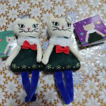 칼디 쿠타쿠타 고양이 하얀 고양이 2점