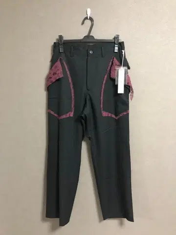 sulvam 24AW 개버딘 레이스 스트레이트 팬츠