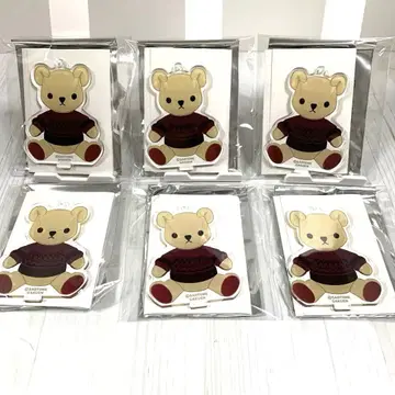 우타프리 쿠로사키 란마루 곰돌이 아크릴 스탠드 키링 6개 세트