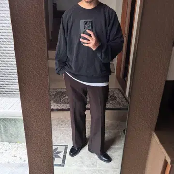 USA제 Teejays 래글런 블랭크 맨투맨 블랙 무지 XXL