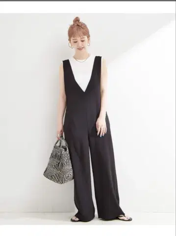 택 포함, BC.STOCK 블랙 와이드 레그 살로펫