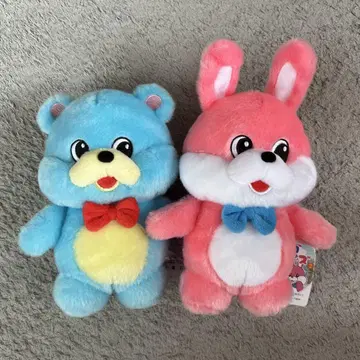 택 포함 미사용 새상품 레트로 메모리즈2 곰돌이 토끼 2종 세트