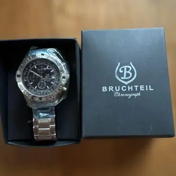 BRUCHTEIL 크로노그래프 손목시계 실버/블랙