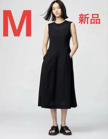 UNIQLO UNIQLO: C 메쉬 슬리브리스 원피스 블랙 M