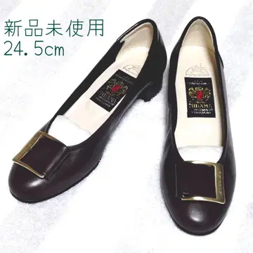 MIHAMA 24.5cm 미사용 새상품 MIHAMA 각인 브라운 펌프스