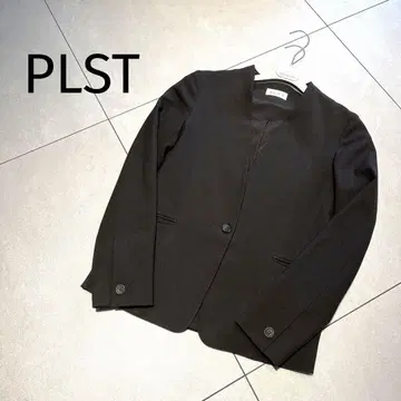 PLST 브러쉬드 백 컬러리스 자켓