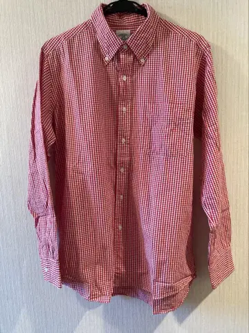 새상품급 THE BAGGY 롱 슬리브 버튼 다운 깅엄 체크 셔츠