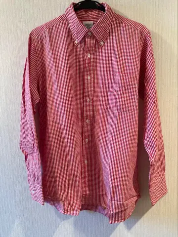 새상품급 THE BAGGY 롱 슬리브 버튼 다운 깅엄 체크 셔츠