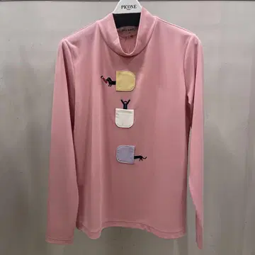 PICONE 핑크 터틀넥 셔츠 사이즈 M