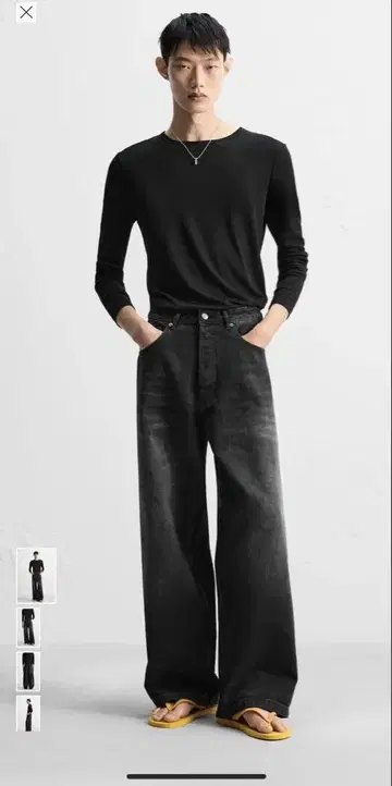 ZARA 엑스트라 배기 핏 청바지 EU34 JP28