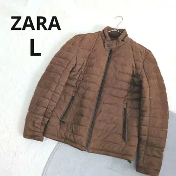 ZARA 퀼팅 자켓 L 브라운 캐주얼 스웨이드 느낌