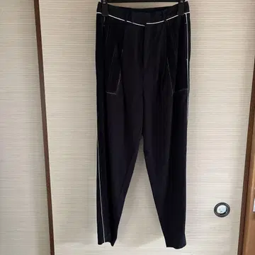 피타 핀턱 턱시도 면 팬츠
