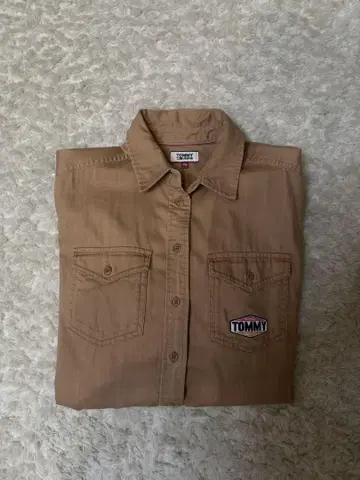 TOMMY JEANS 긴팔 셔츠 XS 베이지