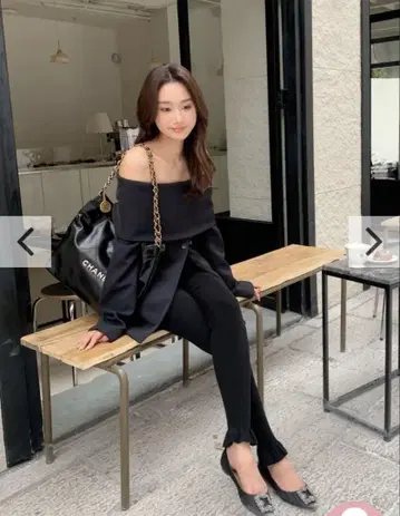 벌스데이 바쉬 프릴 리브 레깅스 스패츠 블랙