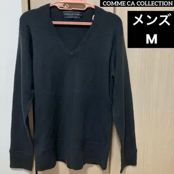 COMME CA COLLECTION 코무사 V넥 스웨터 블랙 남성용 M