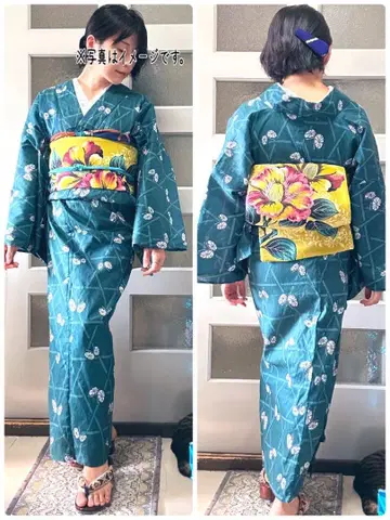 utatane 유카타 오비 일본 나막신 허리띠 오비 고정 띠 세트
