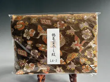 스기야부쿠로 차 도구 순수 실크 학 문양