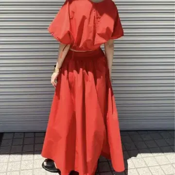 KBF 오렌지 셋업 원피스 원사이즈