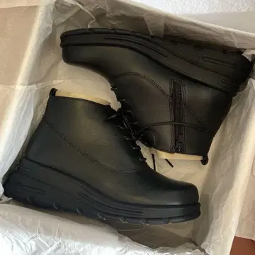 새상품 23cm North Date PREMIUM 가죽 지퍼 부츠 블랙