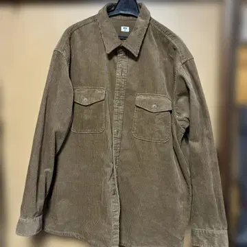 UNIQLO 코듀로이 버튼업 셔츠 XXL 브라운