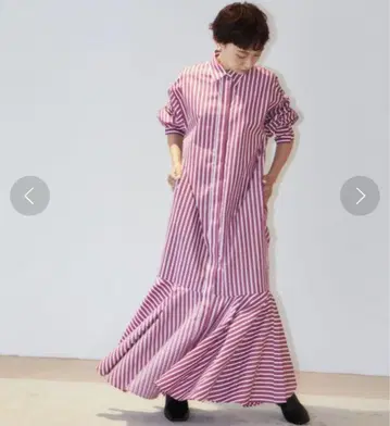 [ 새상품 ] emmi atelier 밑단 플레어 셔츠 원피스
