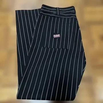 엑스라지 X-LARGE 스트라이프 패턴 블랙 워크 팬츠