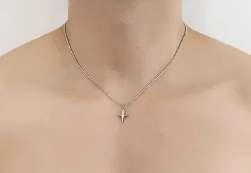 실버 크로스 참 목걸이