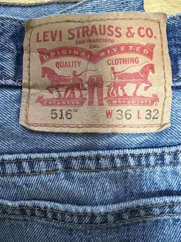 LEVI 516 리벳 포함 데님 W36 L32
